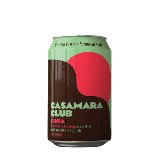 Fora cans, strawberry blossom — Garden District botanical soda