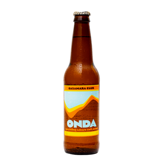 Onda bottles, coastal amaro — Sicilian style botanical soda