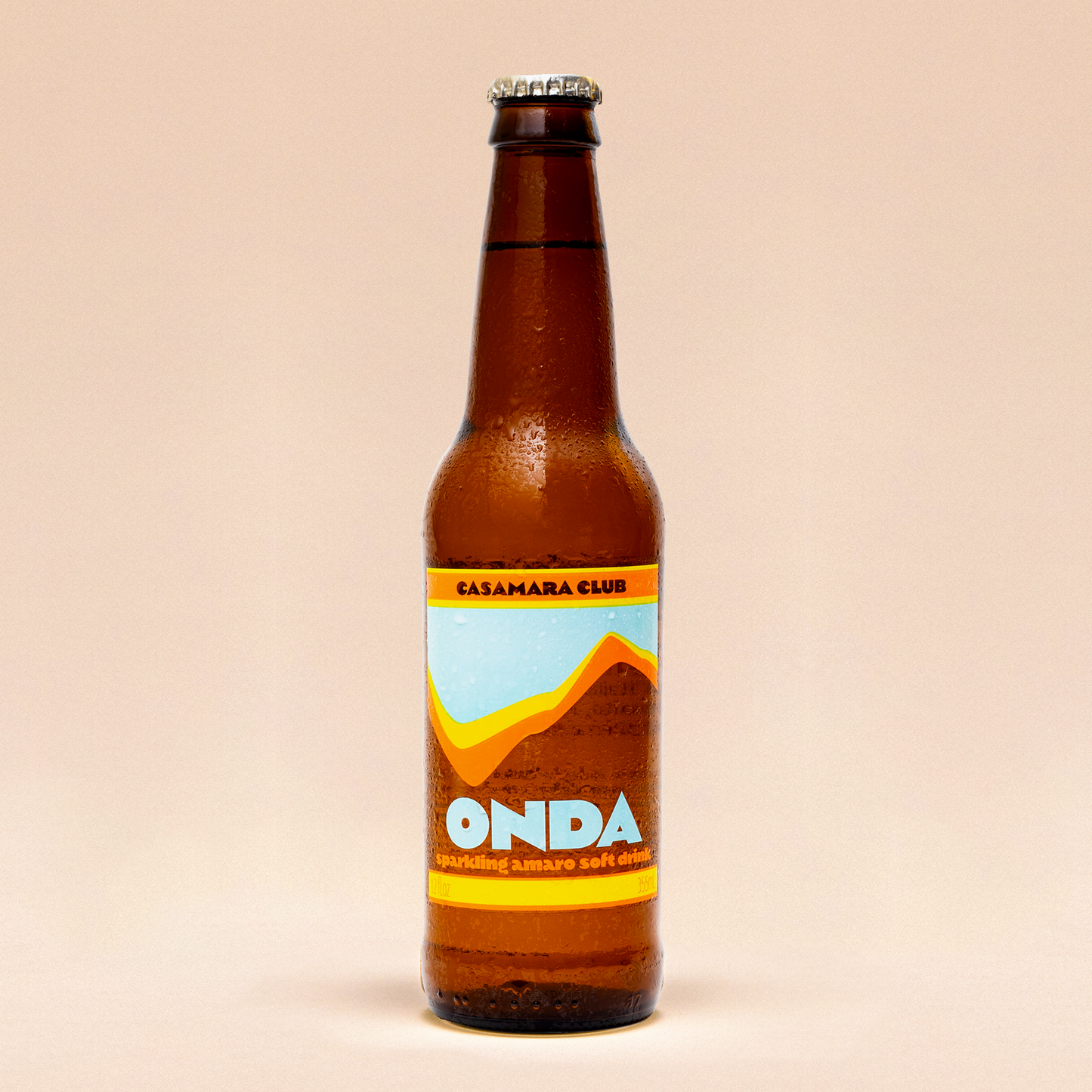 Onda bottles, coastal amaro — Sicilian style botanical soda